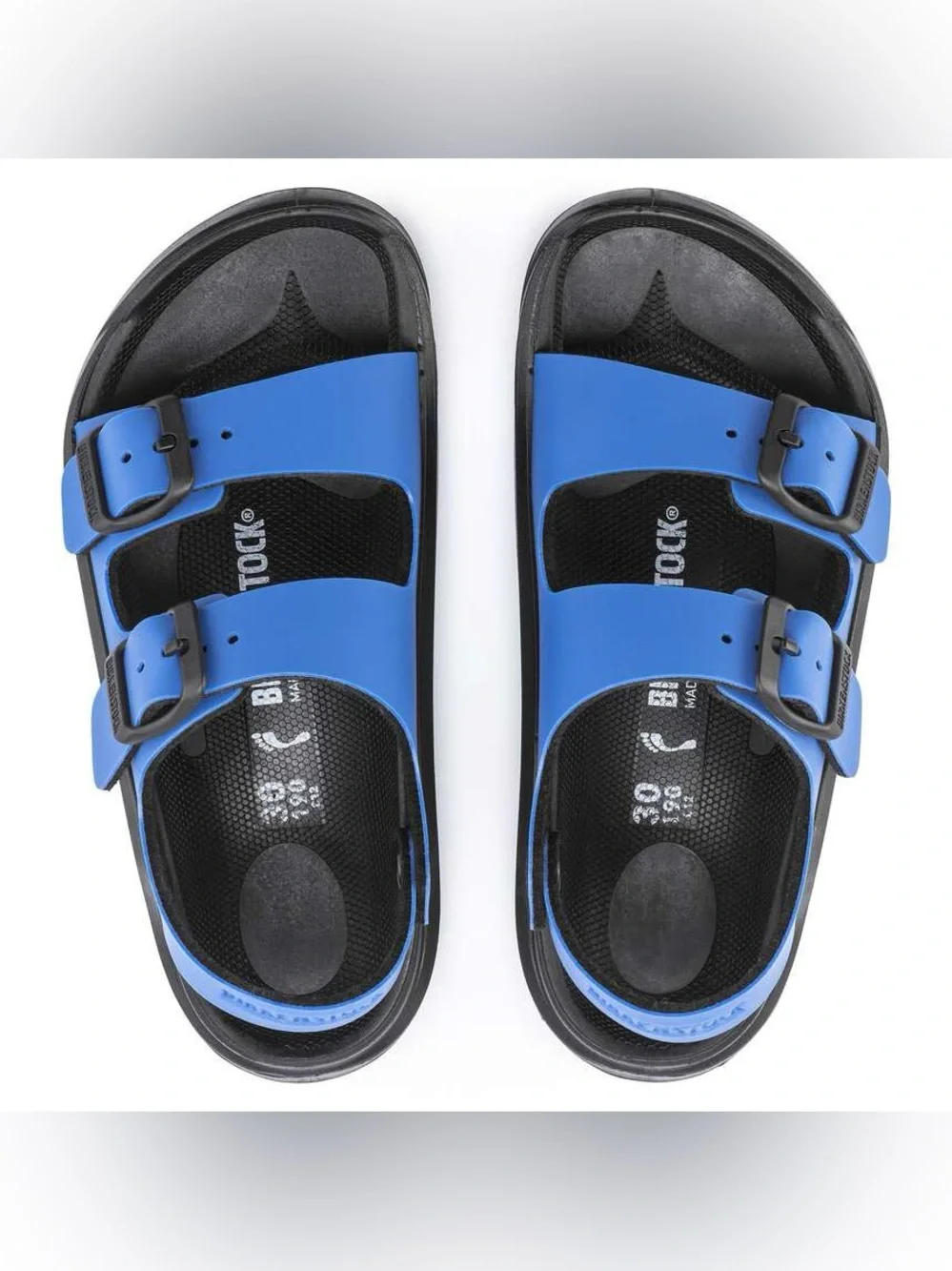 New Birkenstock Boy's Mogami Sandles In Ultra Blue & Black Sz 30 190 is C12